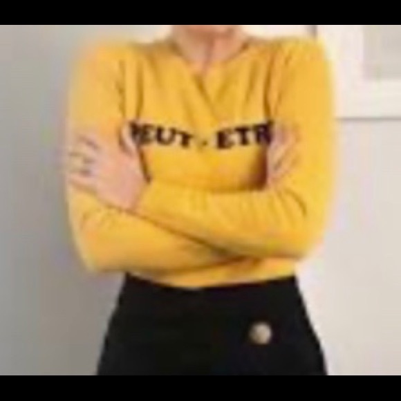 cashmere sweater "maybe" in french 100 % cashmere - Picture 2 of 8